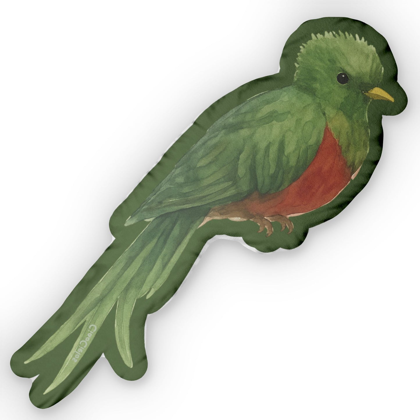 Quetzal/Exotic Bird Shaped Lovey Pillow — Whimsical Animal Decor