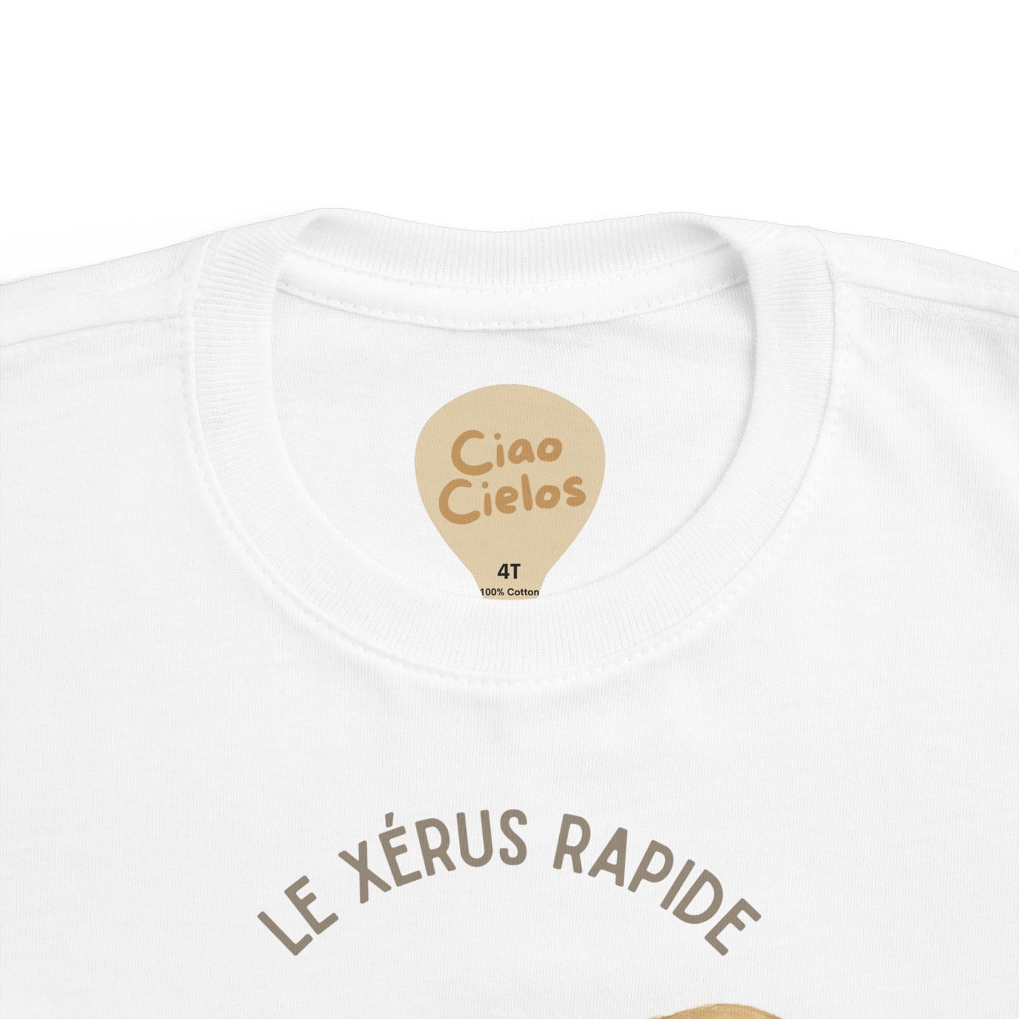 Xérus/African Ground Squirrel Toddler Tee — 'Le Xérus Rapide' French Kids Shirt