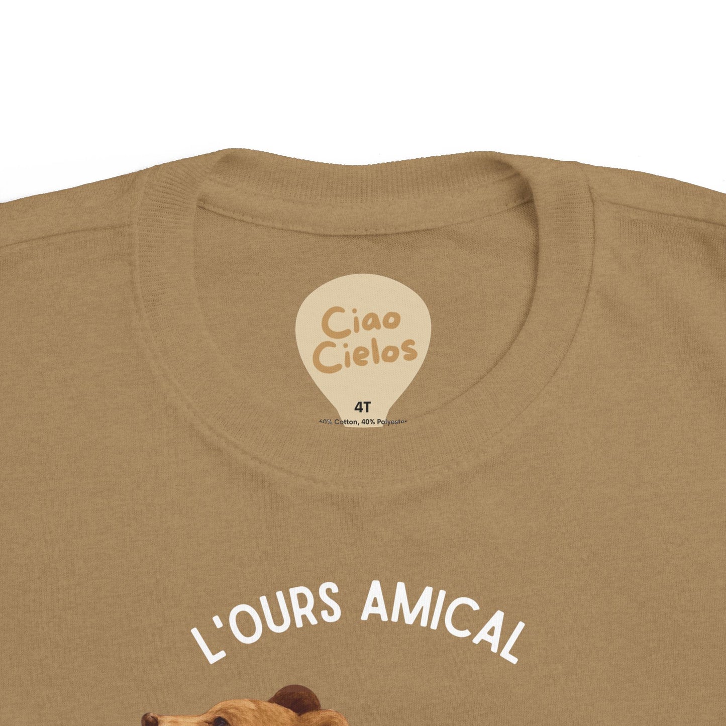 Ours/Bear Toddler Tee — 'L'Ours Amical' French Kids Shirt