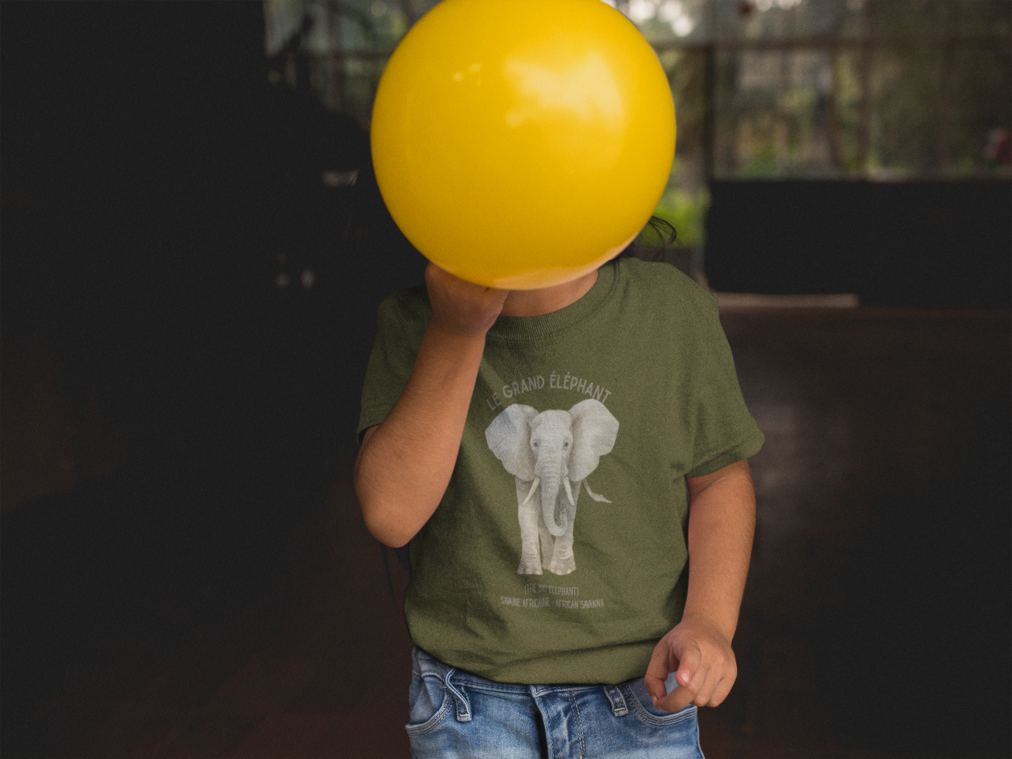 Éléphant/Elephant Toddler Tee — 'Le Grand Éléphant' French Kids Shirt