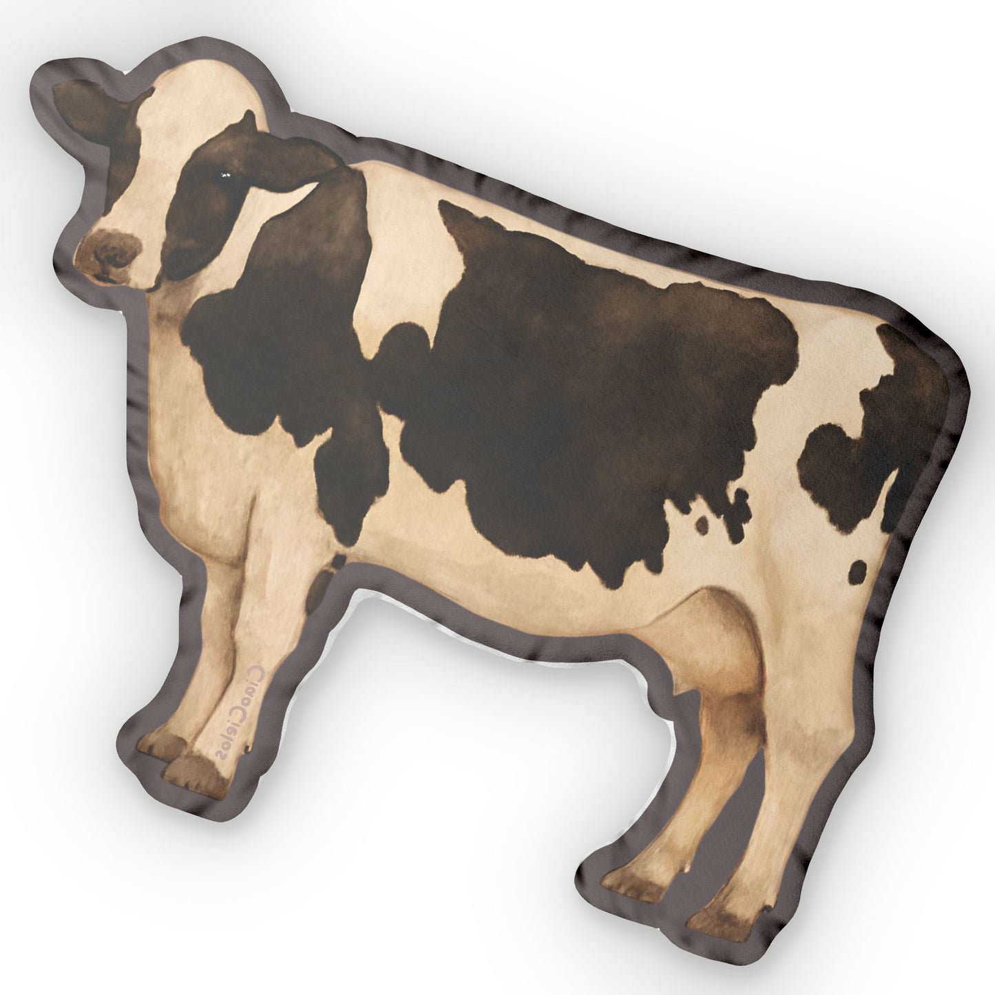 Vache/Cow Shaped Lovey Pillow — Whimsical Animal Decor