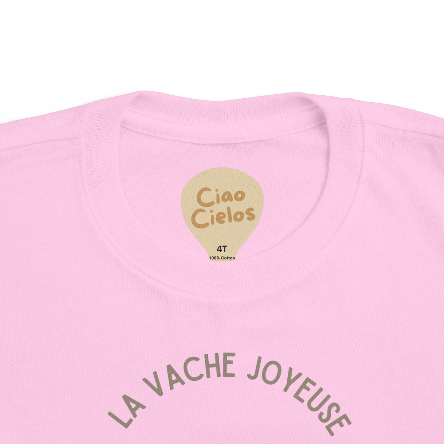 Vache/Cow Toddler Tee — 'La Vache Joyeuse' French Kids Shirt