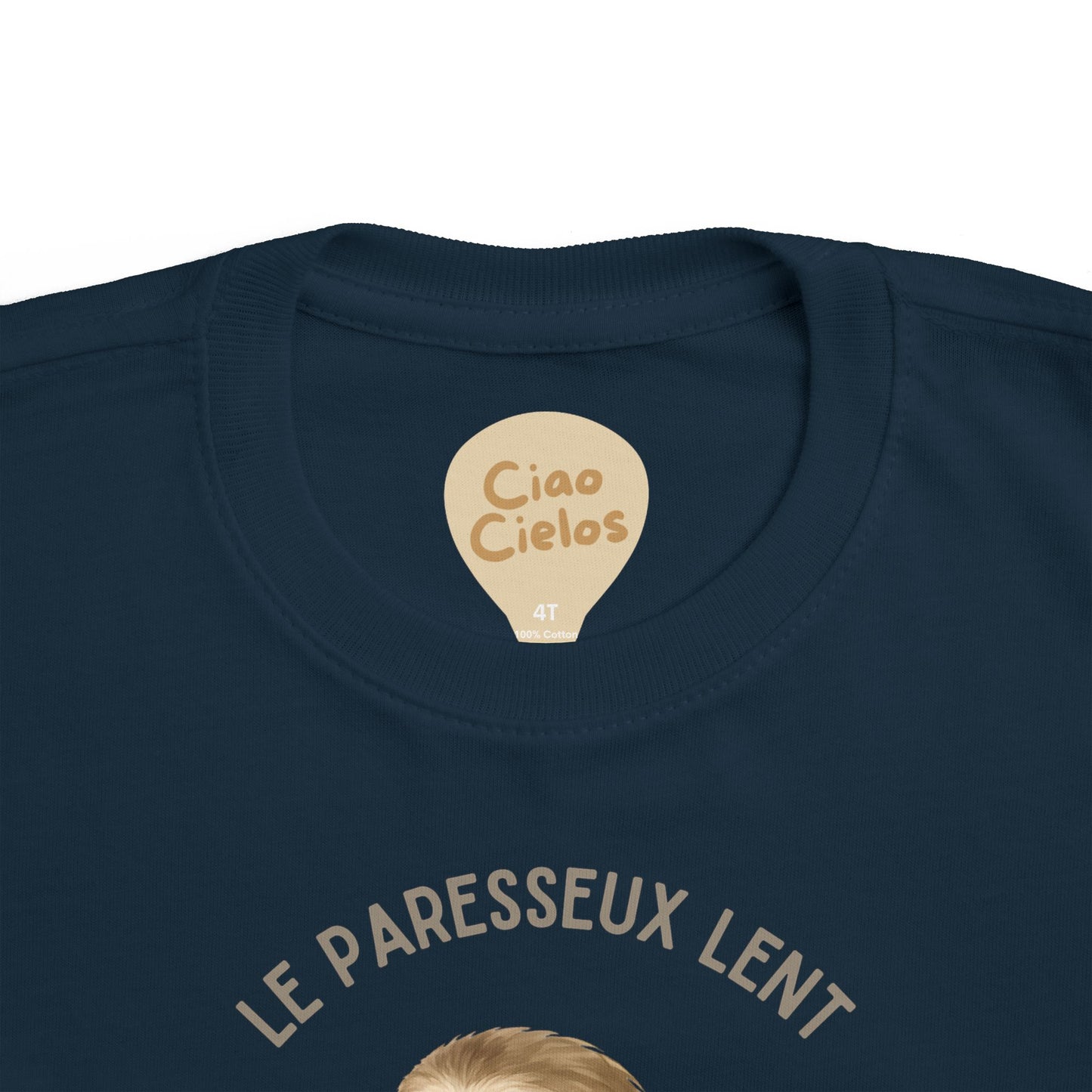 Paresseux/Sloth Toddler Tee — 'Le Paresseux Lent' French Kids Shirt