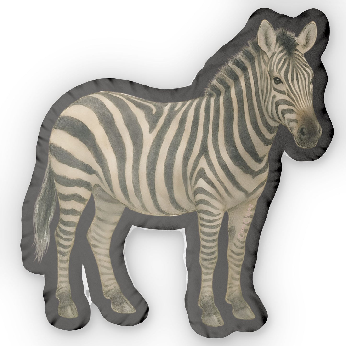 Zèbre/Zebra Shaped Lovey Pillow — Whimsical Animal Decor