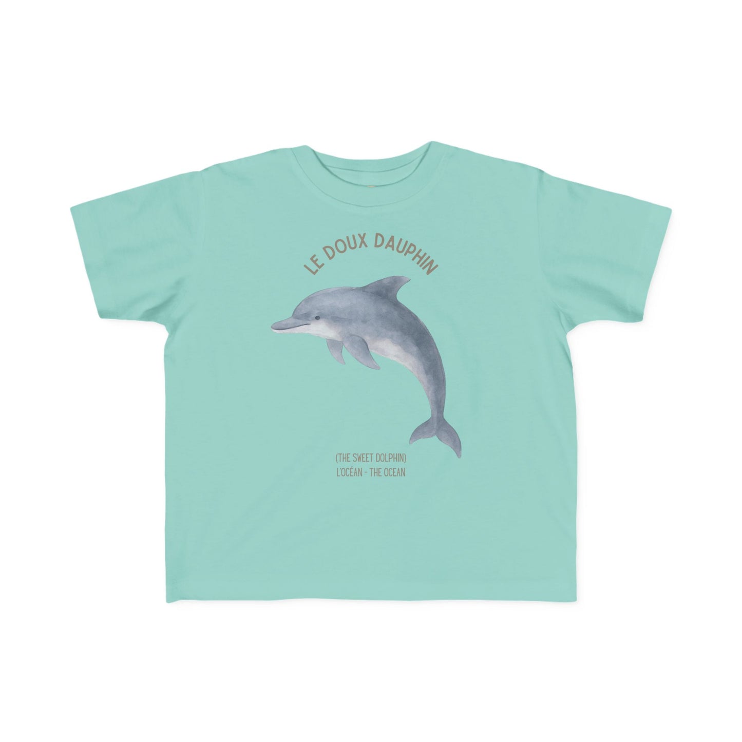 Dauphin/Dolphin Toddler Tee — 'Le Doux Dauphin' French Kids Shirt