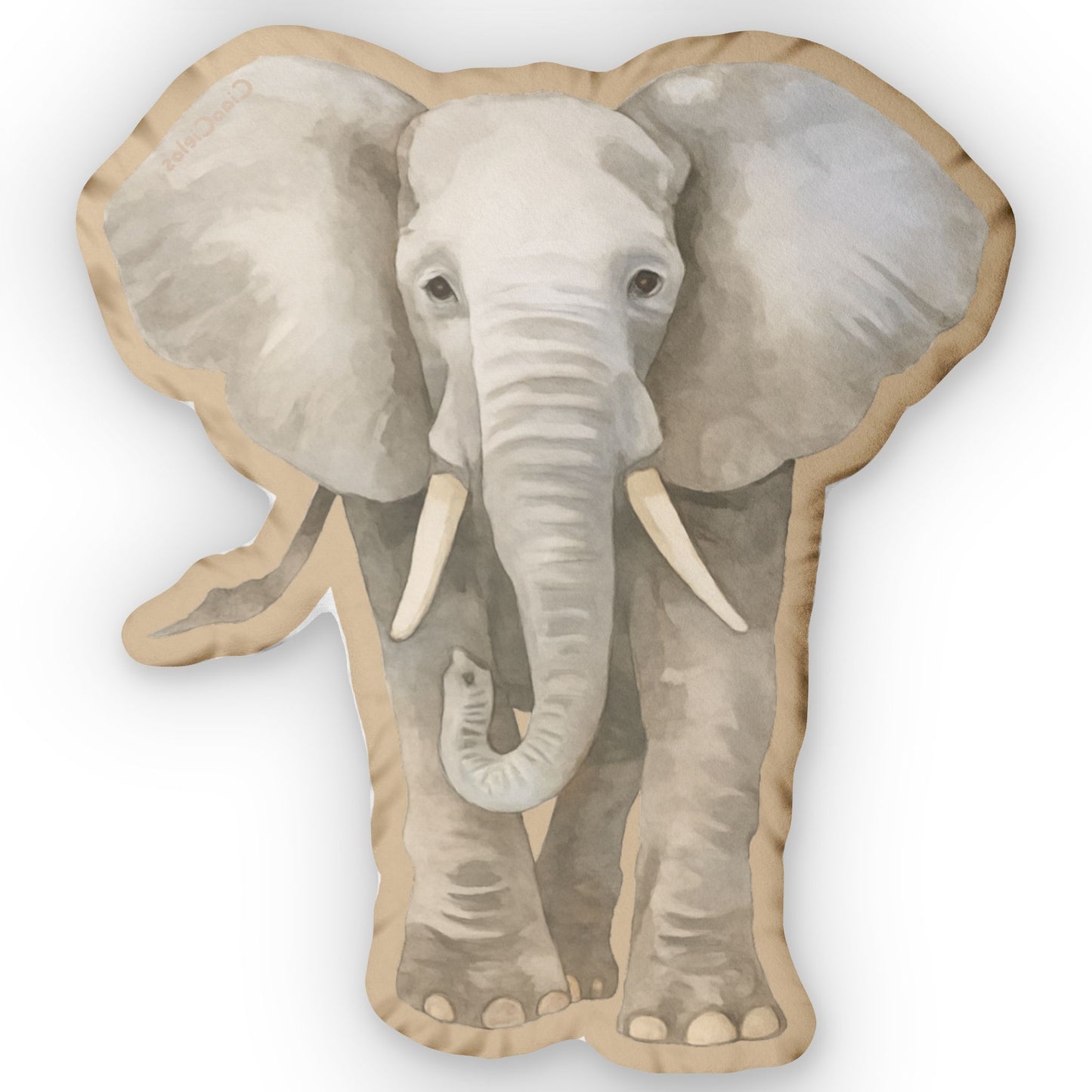 Éléphant/Elephant Shaped Lovey Pillow  — Whimsical Animal Decor