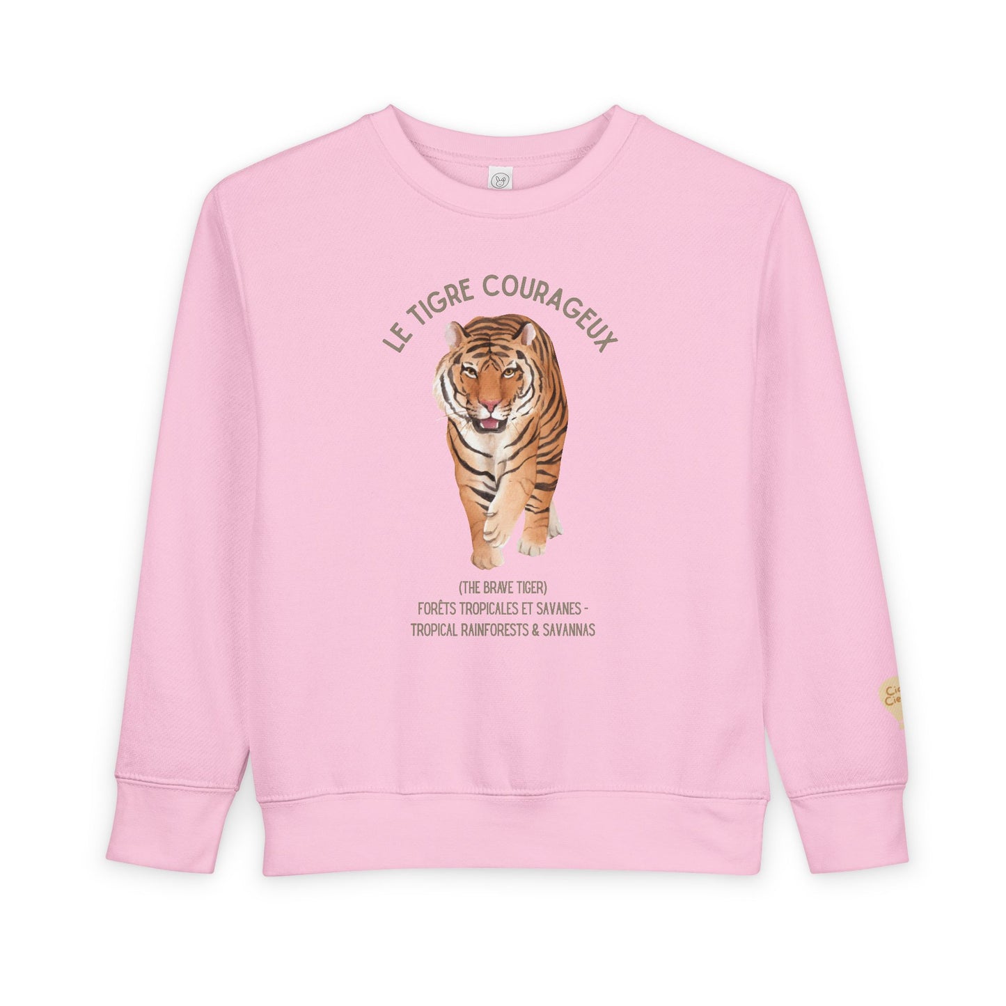 Tigre/Tiger Animal Graphic Crewneck - Toddler Sweatshirt