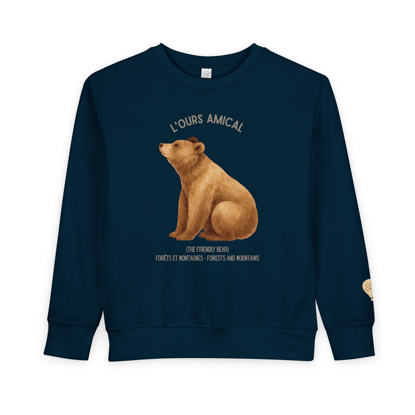 Ours/Bear Animal Graphic Crewneck - Toddler Sweatshirt