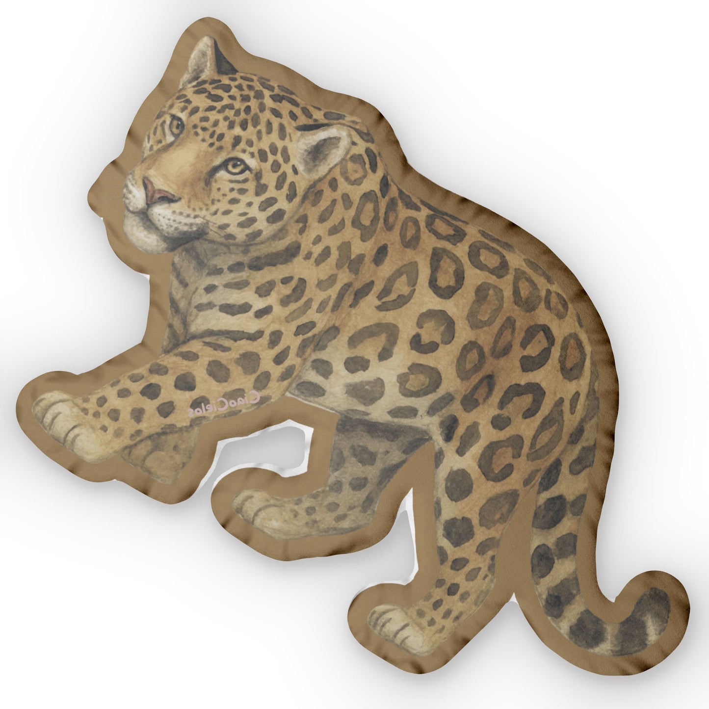 Jaguar/Jaguar Shaped Lovey Pillow  — Whimsical Animal Decor