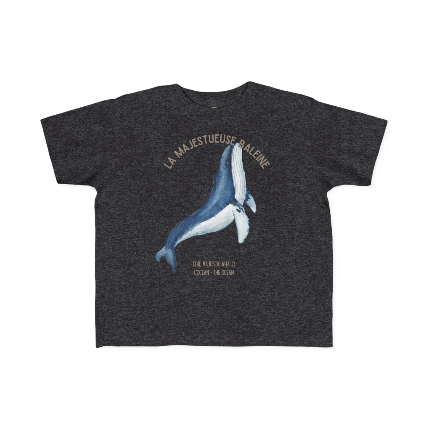 Baleine/Whale Toddler Tee — 'La Majestueuse Baleine' French Kids Shirt