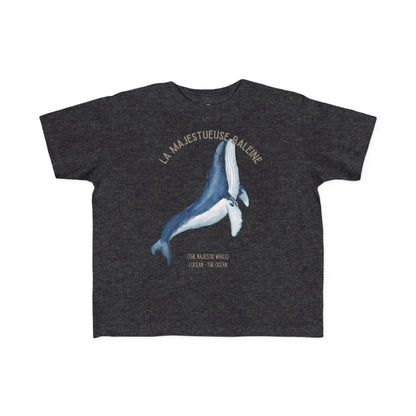Baleine/Whale Toddler Tee — 'La Majestueuse Baleine' French Kids Shirt