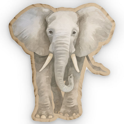 Éléphant/Elephant Shaped Lovey Pillow  — Whimsical Animal Decor