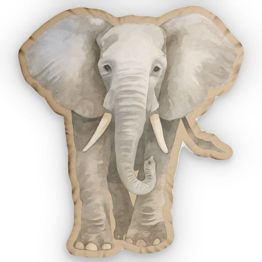 Éléphant/Elephant Shaped Lovey Pillow  — Whimsical Animal Decor
