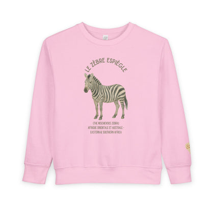 Zèbre/Zebra Animal Graphic Crewneck - Toddler Sweatshirt