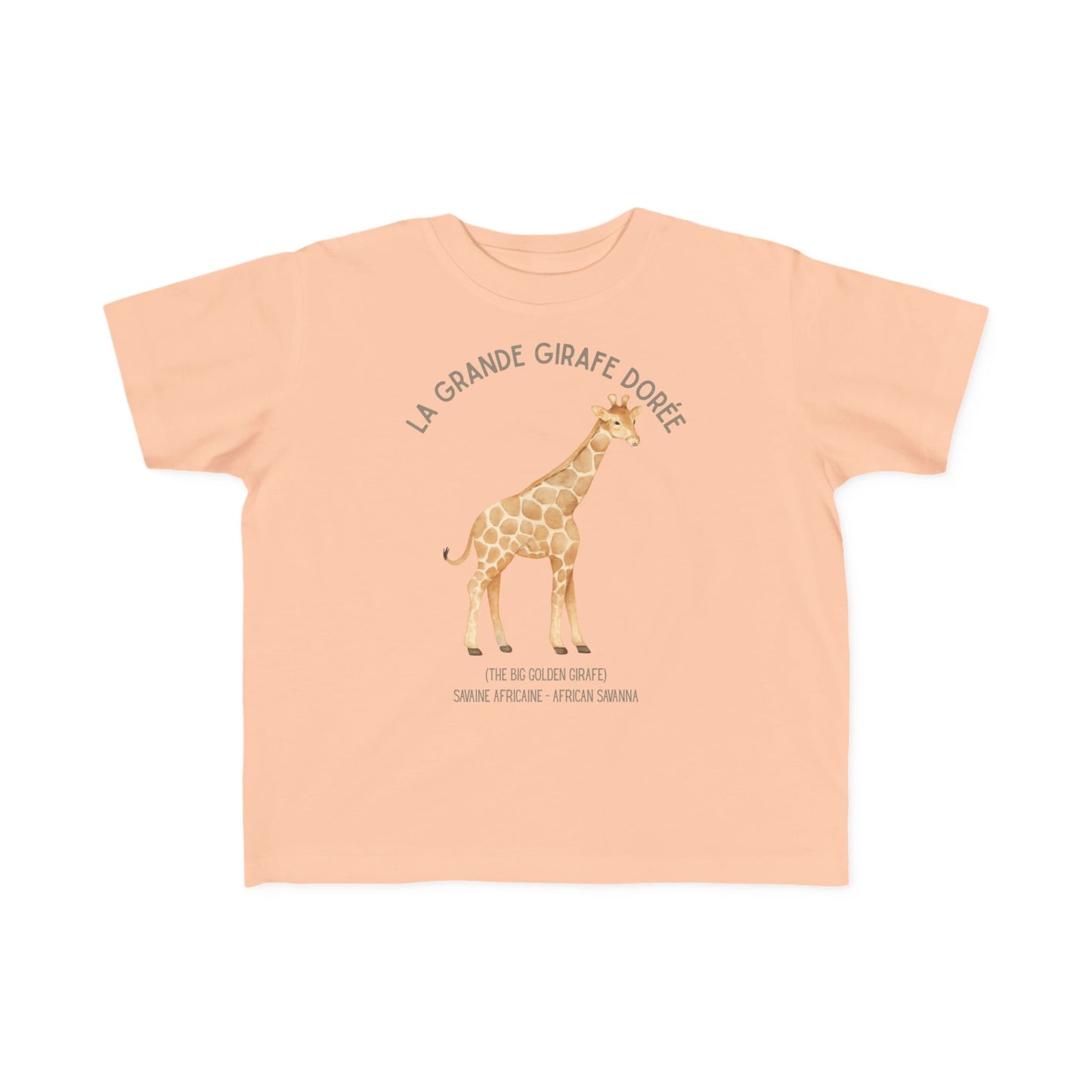 Girafe/Giraffe Toddler Tee— 'La Grande Girafe Dorée' French Kids Shirt