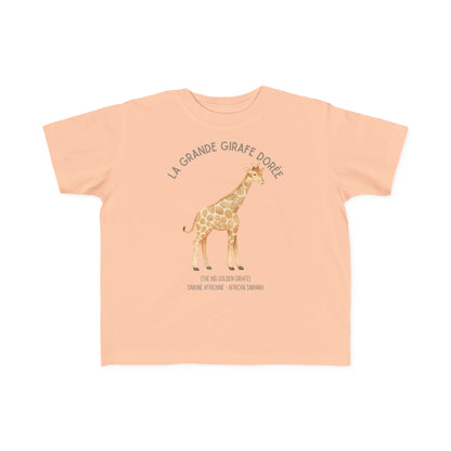 Girafe/Giraffe Toddler Tee— 'La Grande Girafe Dorée' French Kids Shirt