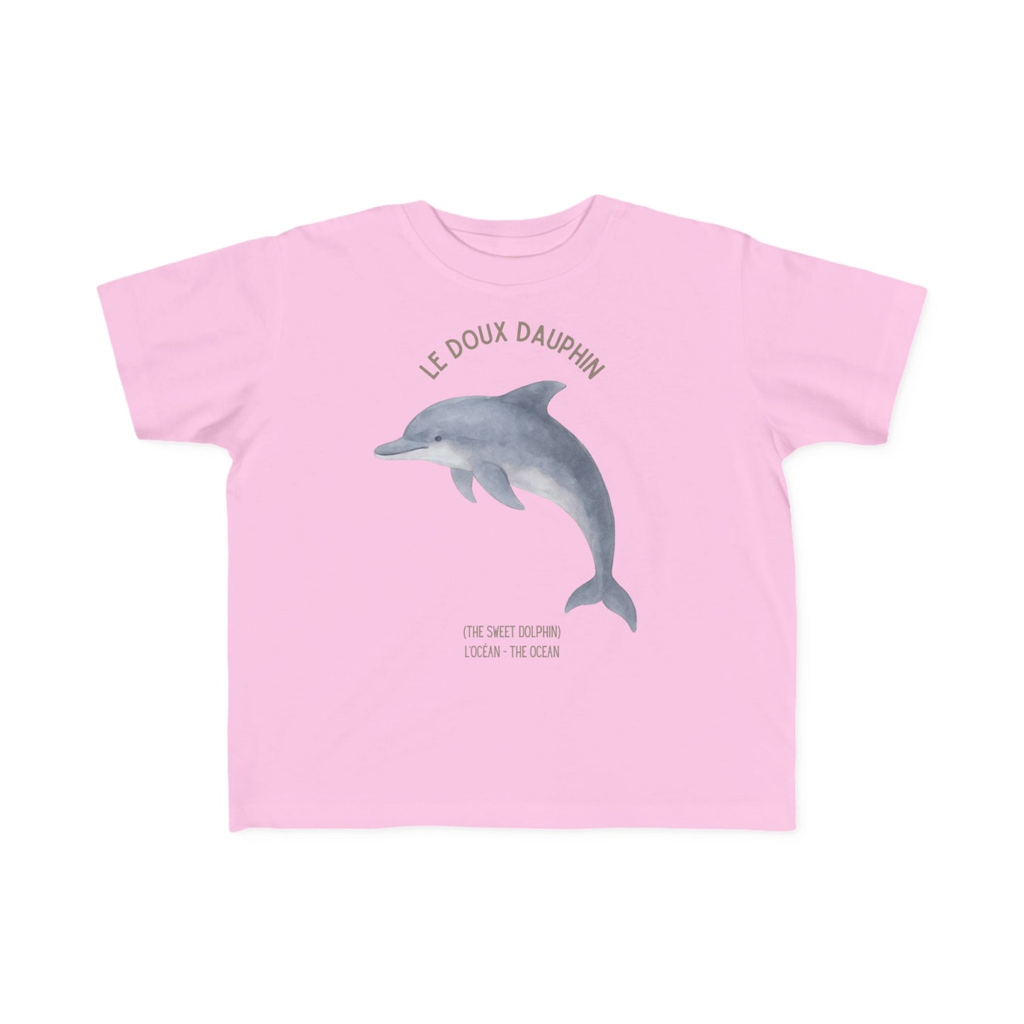 Dauphin/Dolphin Toddler Tee — 'Le Doux Dauphin' French Kids Shirt