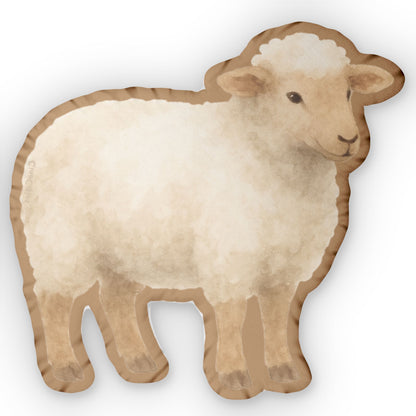 Mouton/Sheep Shaped Lovey Pillow  — Whimsical Animal Decor