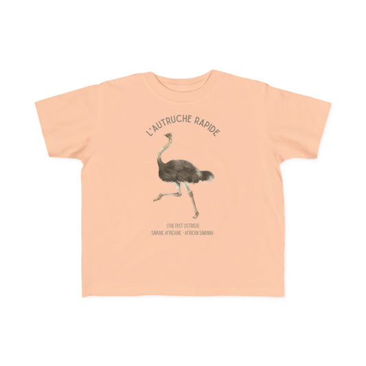 Autruche/Ostrich Toddler Tee — 'L’Autruche Rapide' French Kids Shirt