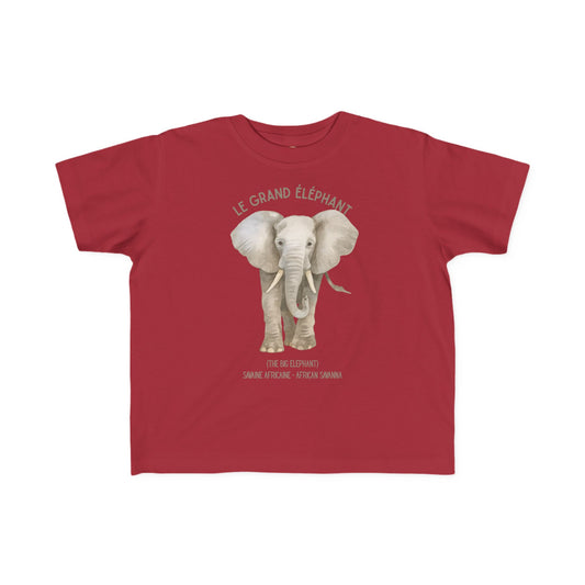 Éléphant/Elephant Toddler Tee — 'Le Grand Éléphant' French Kids Shirt