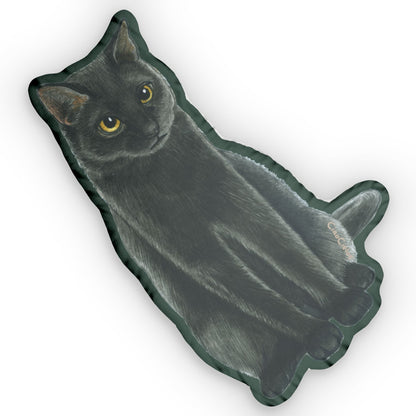 Chat/Cat Shaped Lovey Pillow  — Whimsical Animal Decor