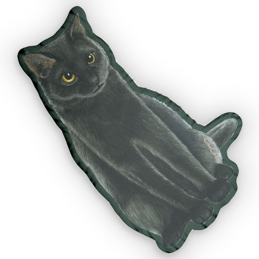 Chat/Cat Shaped Lovey Pillow  — Whimsical Animal Decor