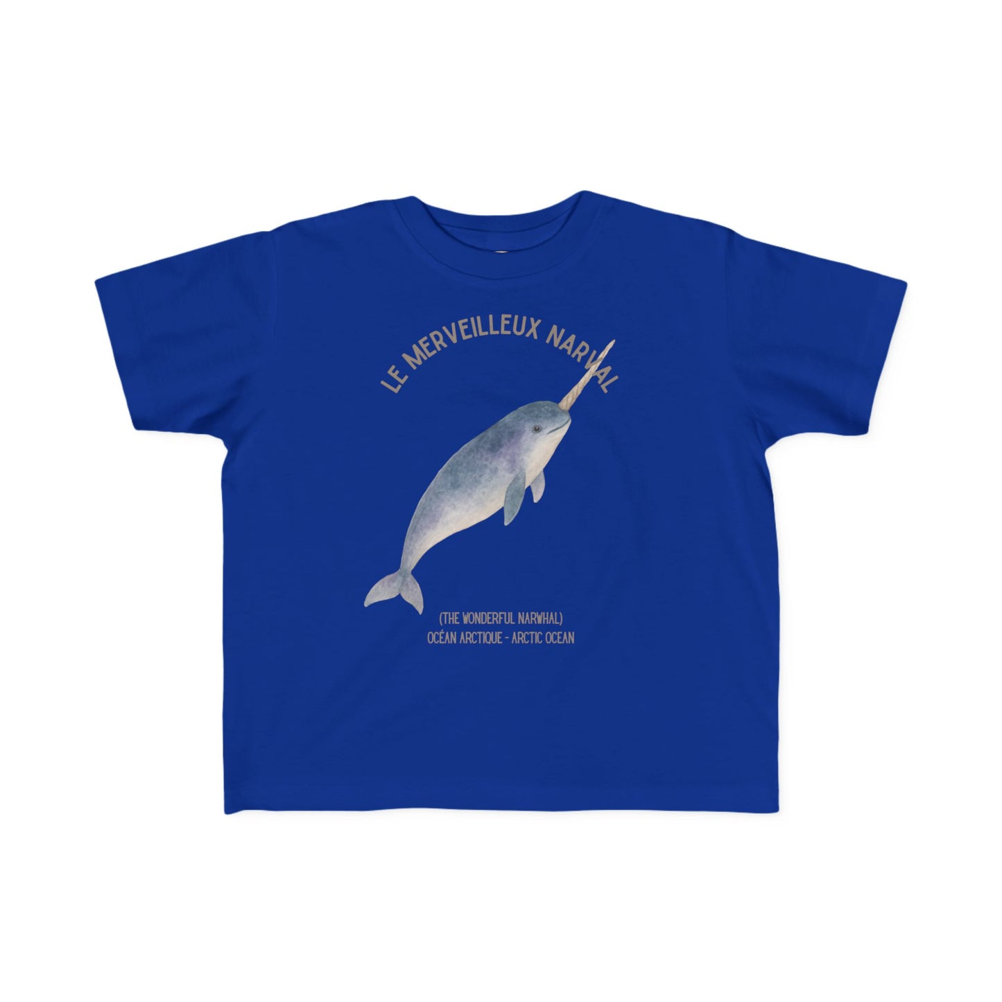 Narval/Narwhal Toddler Tee — 'Le Merveilleux Narval' French Kids Shirt