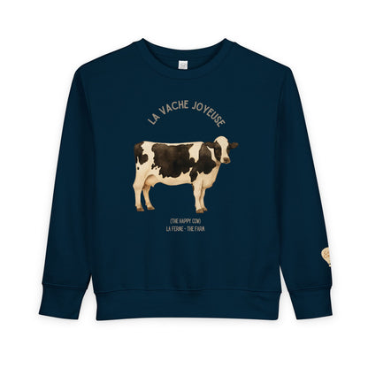 Vache/Cow Animal Graphic Crewneck - Toddler Sweatshirt
