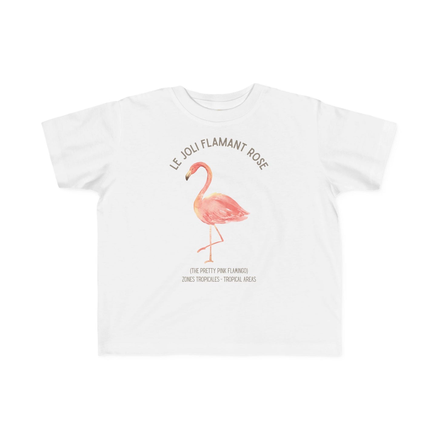 Flamant/Flamingo Toddler Tee — 'Le Joli Flamant Rose' French Kids Shirt
