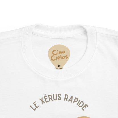 Xérus/African Ground Squirrel Toddler Tee — 'Le Xérus Rapide' French Kids Shirt