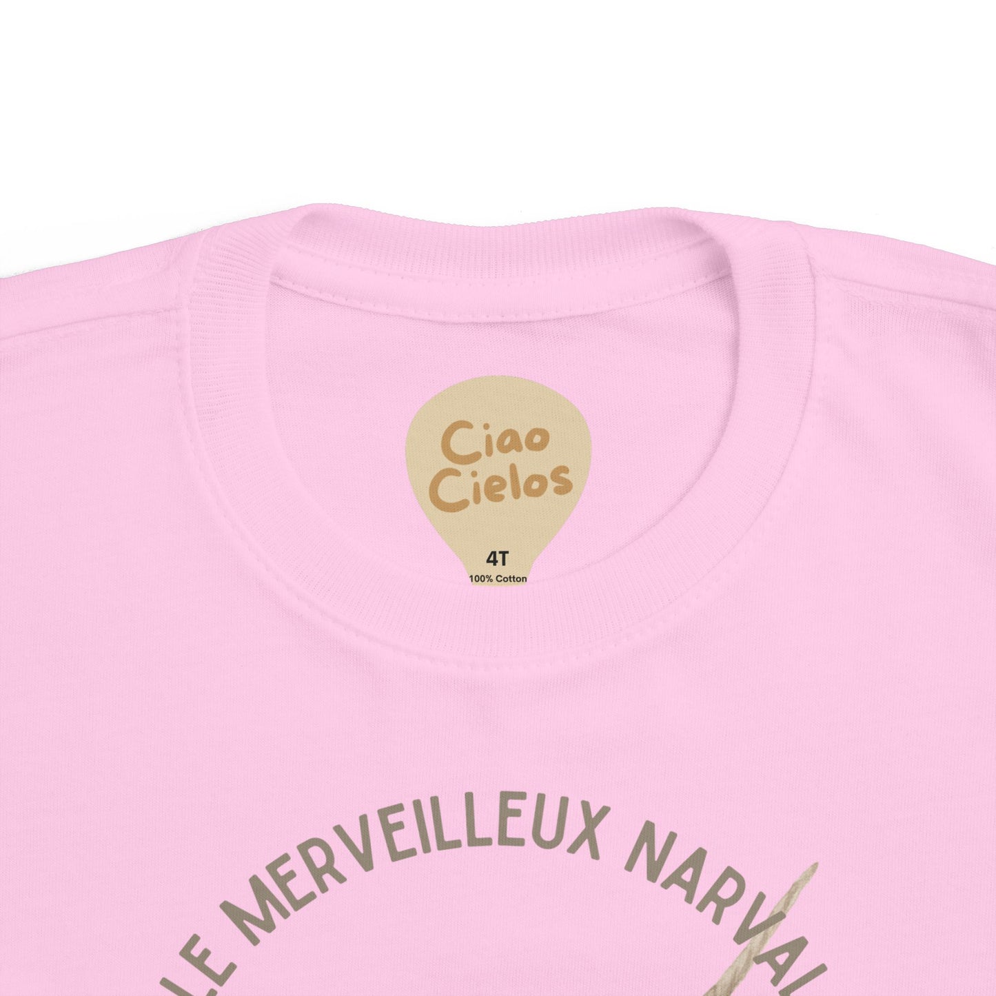 Narval/Narwhal Toddler Tee — 'Le Merveilleux Narval' French Kids Shirt