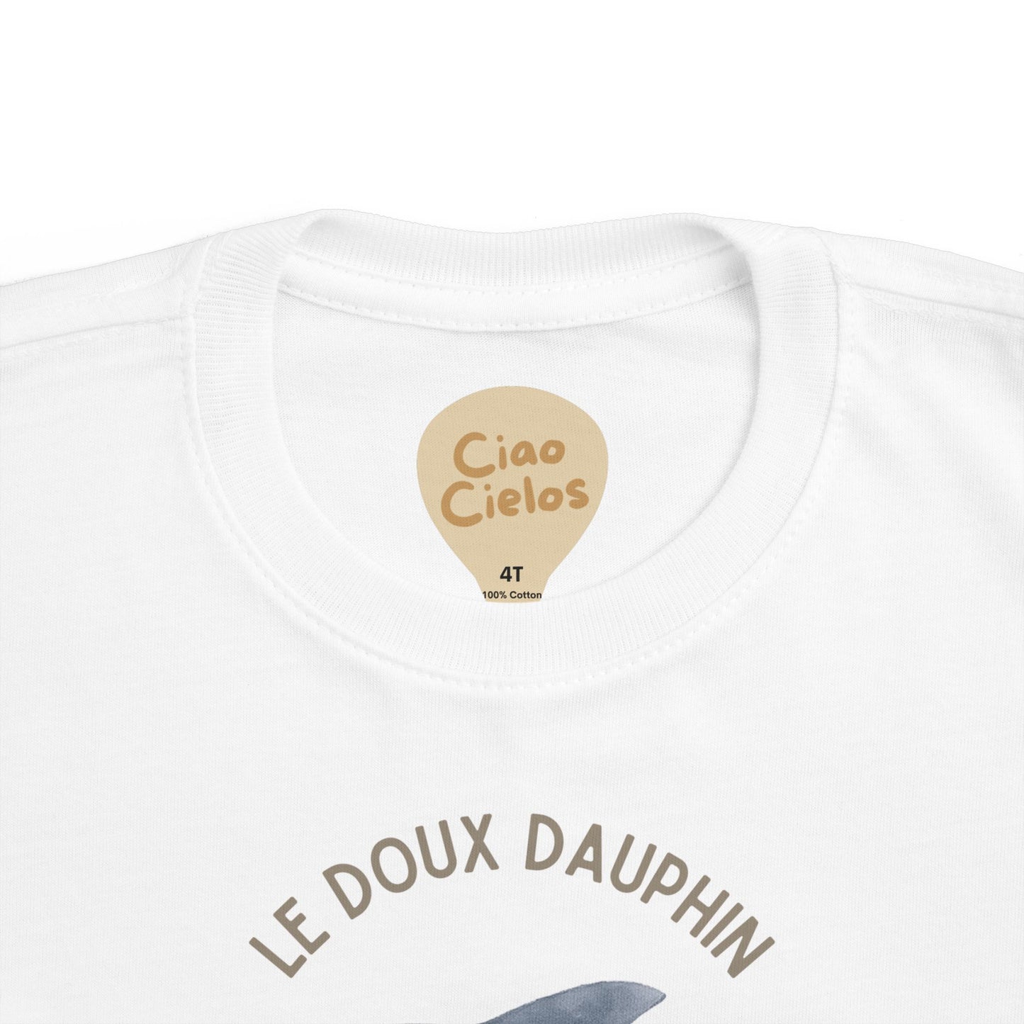 Dauphin/Dolphin Toddler Tee — 'Le Doux Dauphin' French Kids Shirt