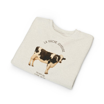 Vache/Cow Animal Graphic Crewneck - Toddler Sweatshirt