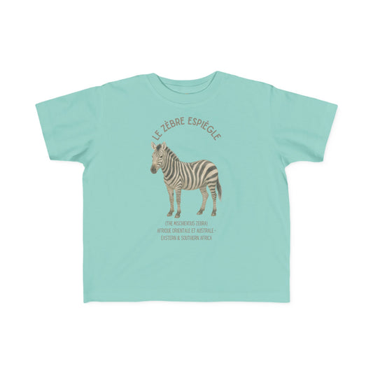 Zèbre/Zebra Toddler Tee — 'Le Zèbre Espiègle' French Kids Shirt