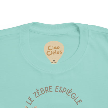 Zèbre/Zebra Toddler Tee — 'Le Zèbre Espiègle' French Kids Shirt