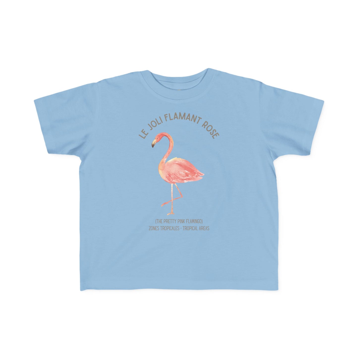 Flamant/Flamingo Toddler Tee — 'Le Joli Flamant Rose' French Kids Shirt