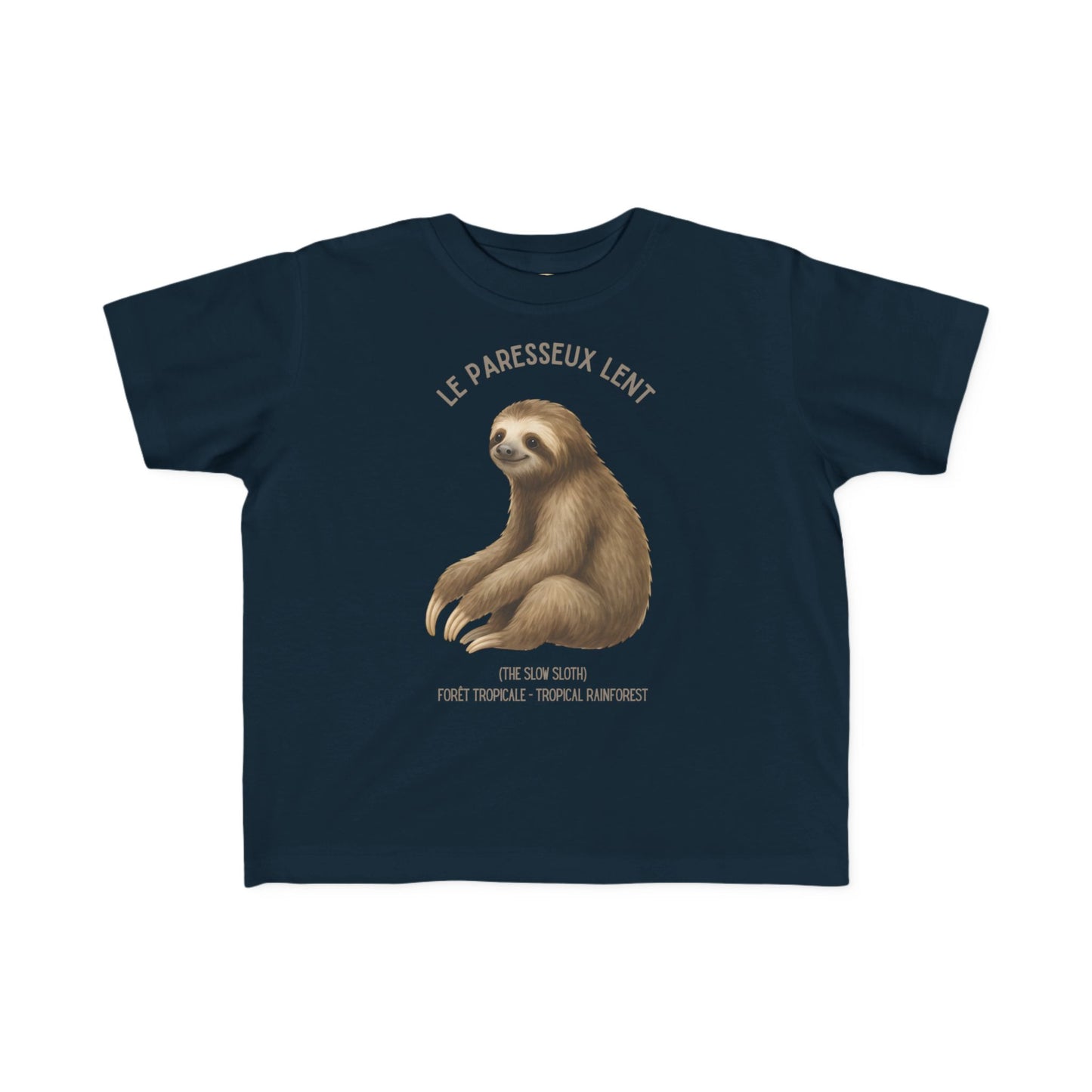 Paresseux/Sloth Toddler Tee — 'Le Paresseux Lent' French Kids Shirt