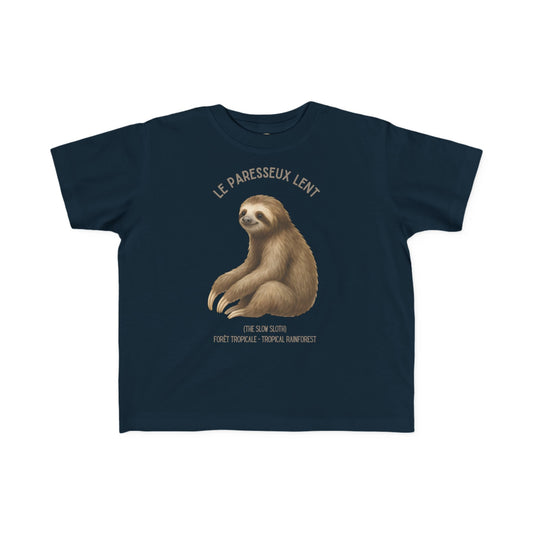 Paresseux/Sloth Toddler Tee — 'Le Paresseux Lent' French Kids Shirt