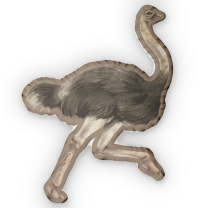 Autruche/Ostrich Shaped Lovey Pillow  — Whimsical Animal Decor