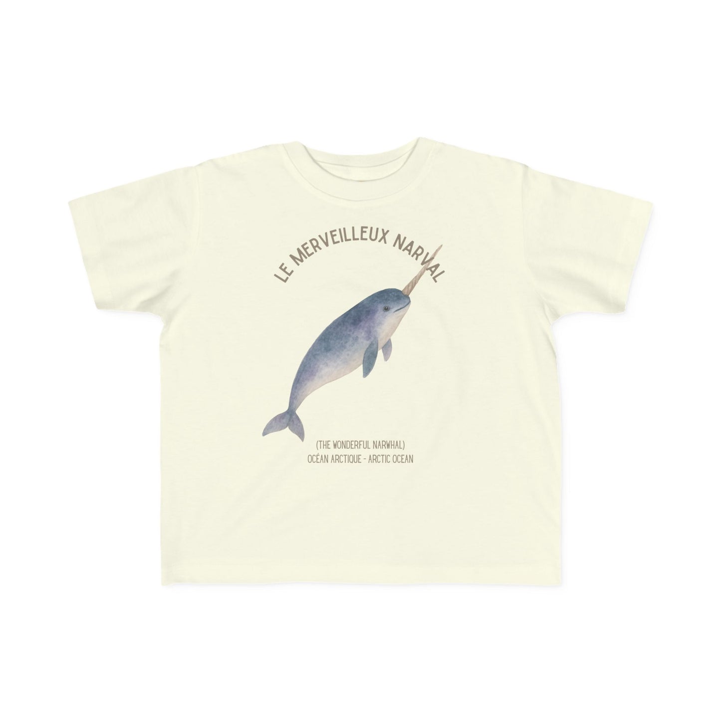 Narval/Narwhal Toddler Tee — 'Le Merveilleux Narval' French Kids Shirt