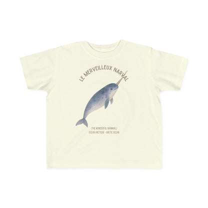 Narval/Narwhal Toddler Tee — 'Le Merveilleux Narval' French Kids Shirt