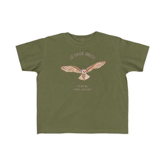 Hibou/Owl Toddler Tee — 'Le Sage Hibou' French Kids Tee
