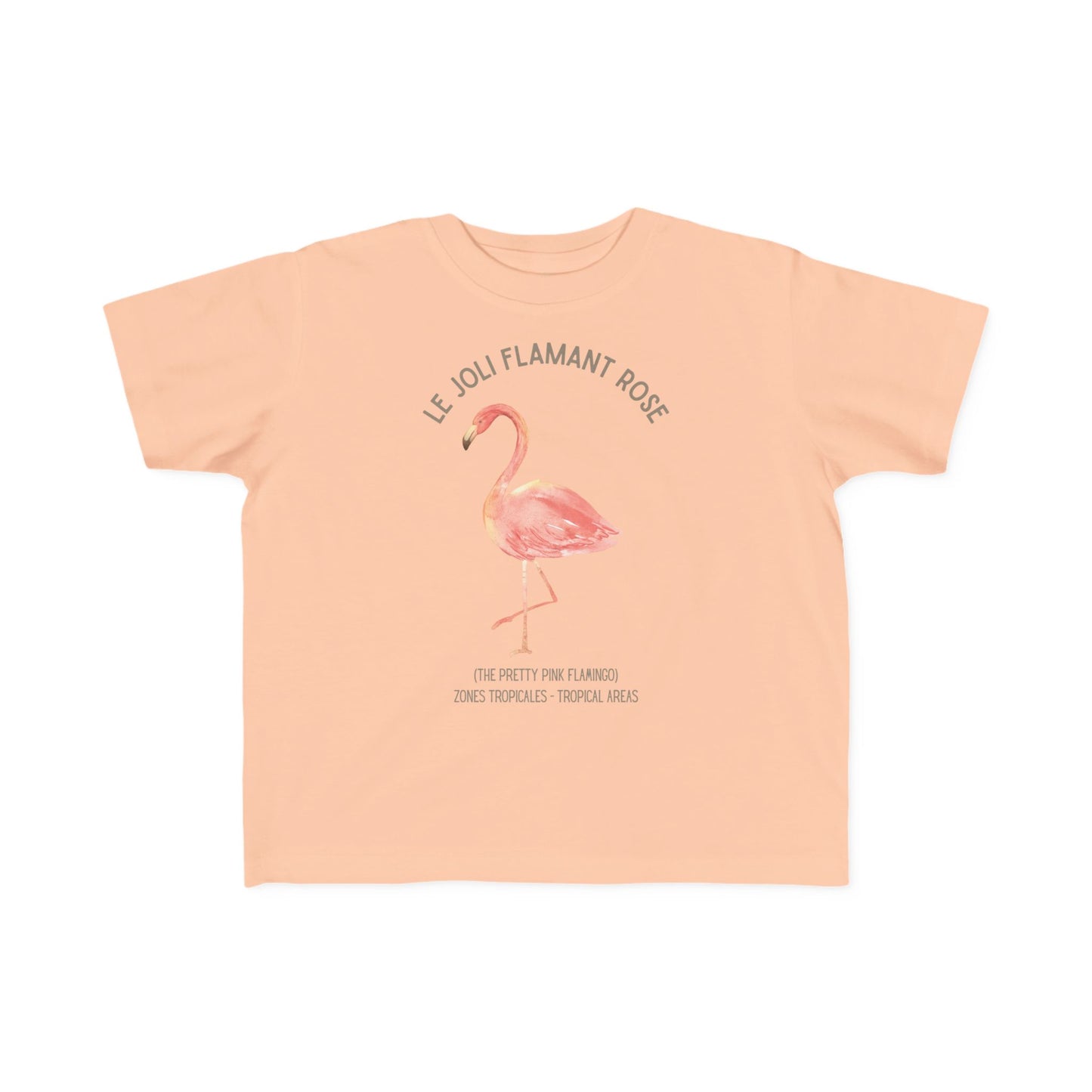 Flamant/Flamingo Toddler Tee — 'Le Joli Flamant Rose' French Kids Shirt