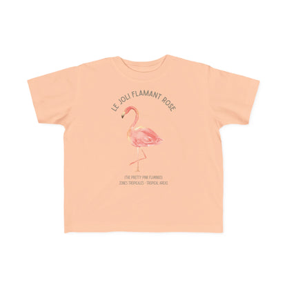 Flamant/Flamingo Toddler Tee — 'Le Joli Flamant Rose' French Kids Shirt