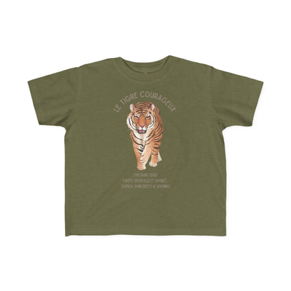 Tigre/Tiger Toddler Tee — 'Le Tigre Courageux' French Kids Shirt