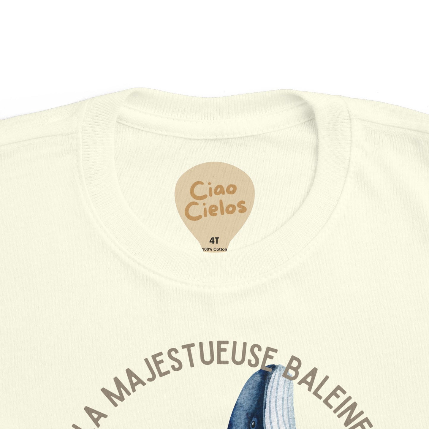 Baleine/Whale Toddler Tee — 'La Majestueuse Baleine' French Kids Shirt