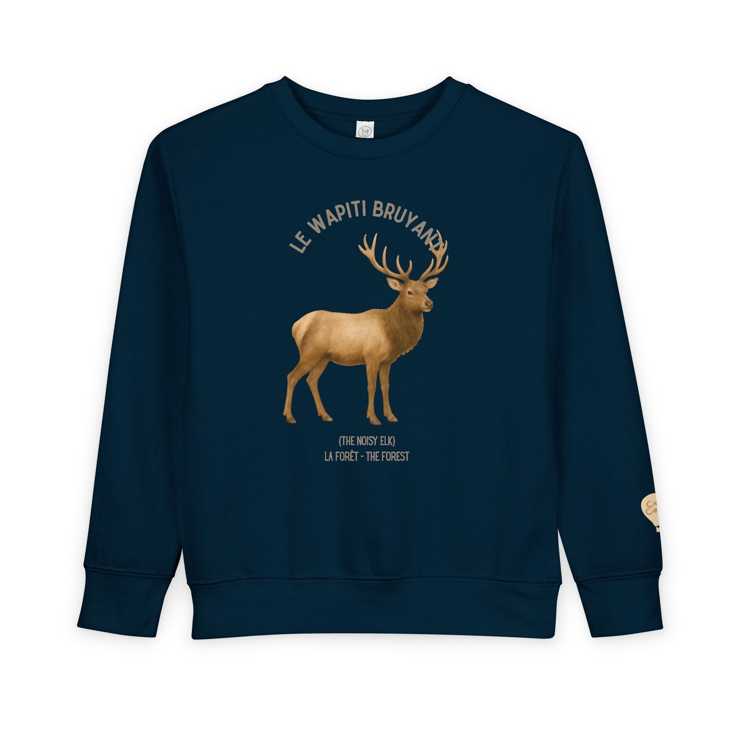 Wapiti/Elk Animal Graphic Crewneck - Toddler Sweatshirt