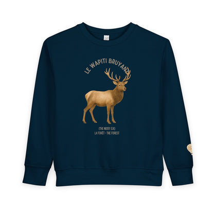 Wapiti/Elk Animal Graphic Crewneck - Toddler Sweatshirt