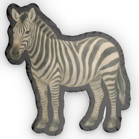 Zèbre/Zebra Shaped Lovey Pillow  — Whimsical Animal Decor