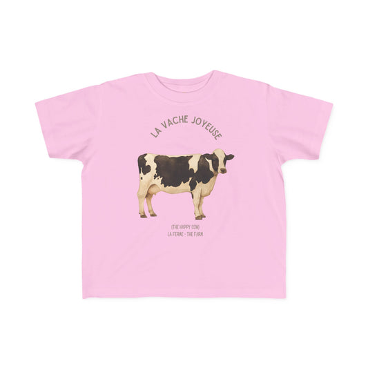 Vache/Cow Toddler Tee — 'La Vache Joyeuse' French Kids Shirt